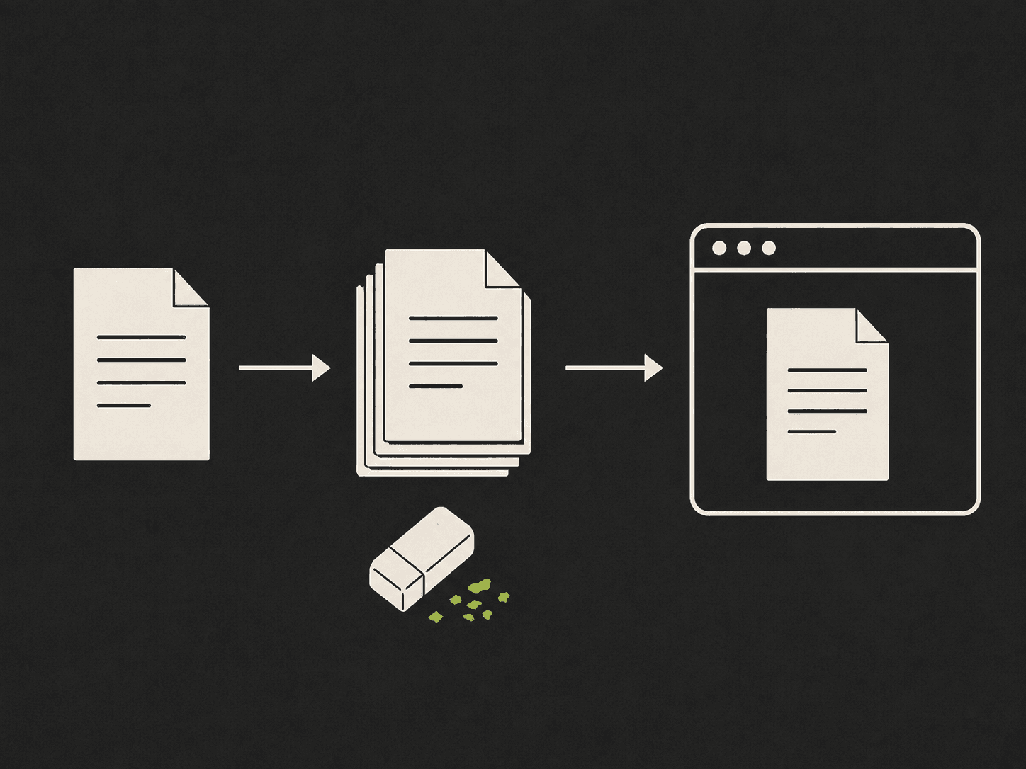 Illustration montrant le fichier d’origine, les copies CDN et une copie distincte dans le navigateur.