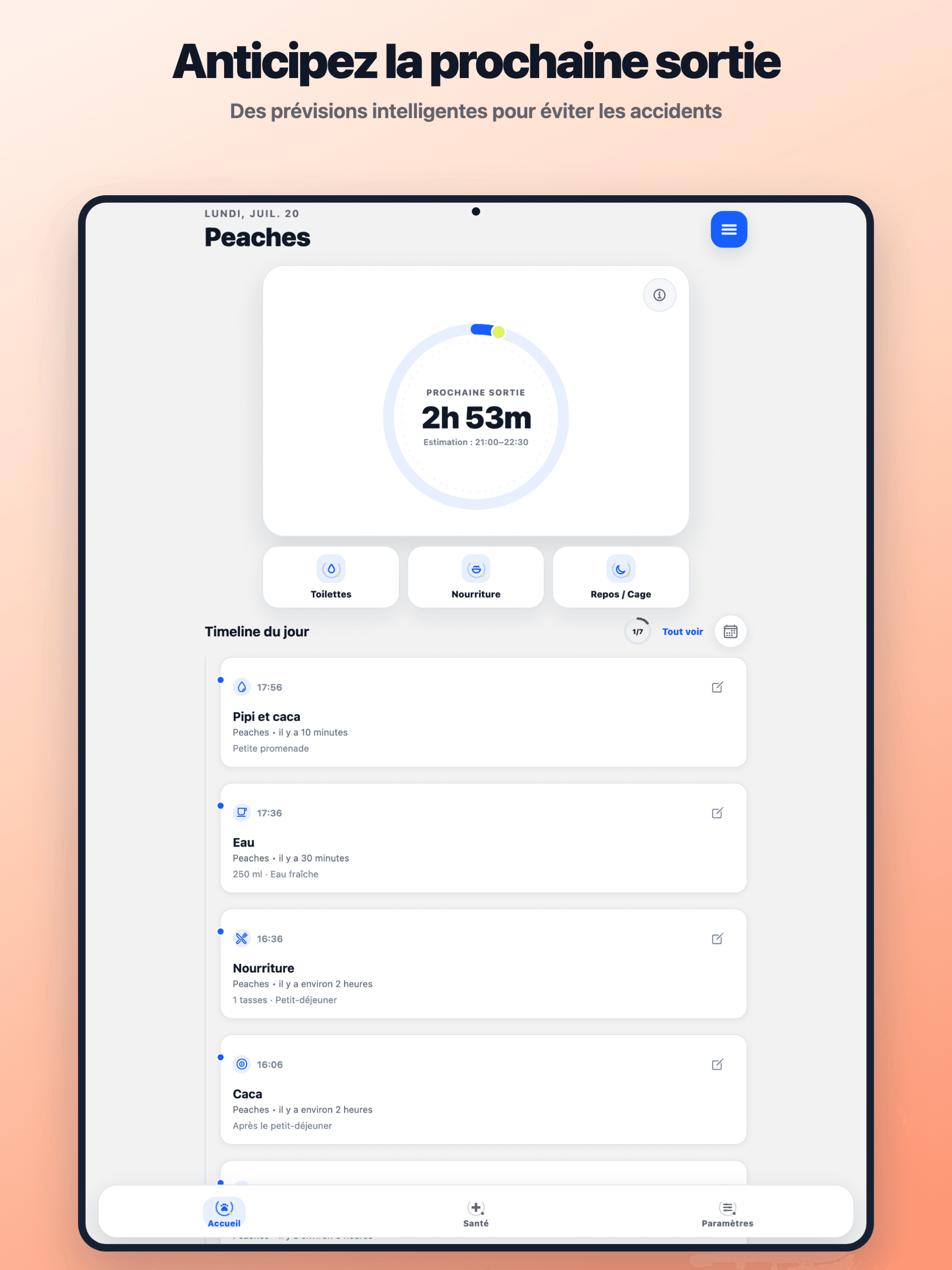 Prévision des prochaines sorties PuppyOnTrack sur iPad